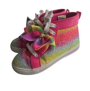 JoJo Siwa Multi-Stripe Big Girls High Top Sneakers Size 2